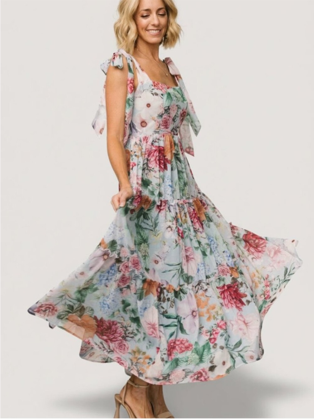 Baltic Born Anita Maxi Dress Light Blue - Picture 3 of 4